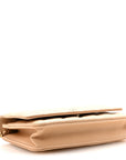 Caviar Quilted Wallet on Chain WOC Beige