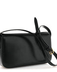 Shiny Calfskin Triomphe Shoulder Bag Black