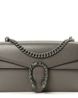 Pebbled Calfskin Small Dionysus Shoulder Bag Dusty Grey