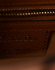 Grained Calfskin Saddle Bag With Strap Camello