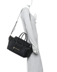 Supple Shiny Lambskin Luggage Black