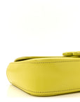 Shiny Calfskin Cuir Triomphe Chain Shoulder Bag Anis