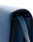 Goatskin Medium Classic Box Flap Bag Deepsea