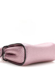 Metallic Cuoio Romano Selleria Nano Peekaboo Satchel Purple