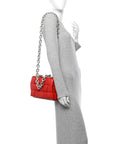 Lambskin Maxi Intreccio Padded Chain Cassette Crossbody Bag Nail Polish