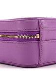 Caviar Quilted CC North South Filigree Vanity Case Purple