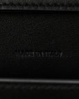 Shiny Calfskin Triomphe Margo Wallet on Chain Black