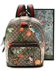 GG Supreme Monogram Tian Web Small Day Backpack Beige Multicolor New Acero