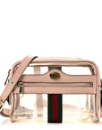 Vinyl Web Mini Ophidia Transparent Shoulder Bag Perfect Pink