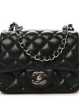 Caviar Quilted Mini Square Flap Black