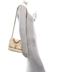 Lambskin Quilted Medium CHNL 19 Flap Beige