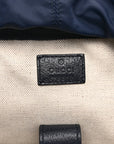 GG Supreme Monogram Textured Dollar Calfskin Medium Ophidia Double Buckle Backpack Blue Dark Blue Black