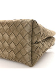 Suede Intrecciato Small Andiamo Shoulder Bag Cypress
