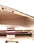 Cuoio Romano Snakeskin Selleria Mini Peekaboo Iconic Satchel White Stone