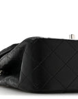 Lambskin Quilted Mini Square Flap Black