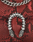Snakeskin Mini Dionysus Shoulder Bag Red