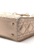 Metallic Lambskin Cannage Small My ABCD1OR Lady D1OR Gold