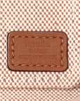 H Plume Canvas Swift Printed Quadrige au Fil Steeple 25 Bag Gris Beige Ecru Beige Gold