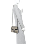 GG Supreme Monogram Mini Dionysus Shoulder Bag Black