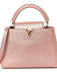 Metallic Taurillon Capucines BB Pearly Pink