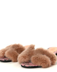 Mink Fur Oasis Sandals 35 Granit Pink