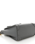 Baby Drummed Calfskin Nano Luggage Kohl