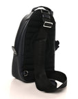 X SHAWN STUSSY Grained Calfskin Ox Head Crossbody Backpack Navy Blue