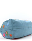 LV X YK Taurillon Monogram Keepall Bandouliere 50 Blue Multicolor