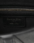 Grained Calfskin Saddle Bag Black