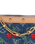 LV X TM Monogram Denim Cerises Pochette Accessories Blue