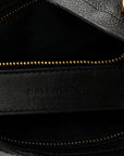 Chevre Gold Metallic Edge Hardware Mini City Black