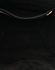 Soft Grained Calfskin Sangle Bucket Bag Black