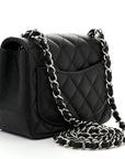 Caviar Quilted Mini Square Flap Black