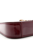 Patent Calfskin Le 5 A 7 Mini Hobo Red Grenat
