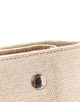 Linen Calfskin Rive Gauche Tote Optic White