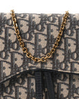 Oblique Saddle Chain Pouch Blue