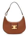 Smooth Calfskin Medium Strap Ava Triomphe Shoulder Bag Tan