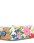 X KEN SCOTT Calfskin Matelasse Floral Print Mini GG Marmont Chain Shoulder Bag Ivory Pink