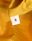 Re-Nylon Vitello Metal Triangle Logo Sling Backpack Giallo