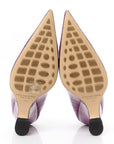 Gloss Calfskin Crocodile Embossed Punta Wedge Heels 40 Venom