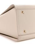 Caviar Small Studded Deauville Tote Ivory