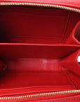 Caviar Quilted Filigree Vanity Clutch With Chain Red