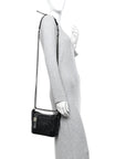 Aged Calfskin Quilted Small Gabrielle Hobo Black