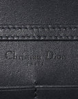 Metallic Patent Micro-Cannage D1ORama Wallet on Chain Pouch Onyx Black