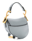 Goatskin Micro Saddle Bag Cloud Blue