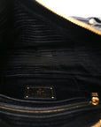 Vitello Daino Shopping Satchel Black
