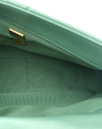 Lambskin Quilted Medium CHNL 19 Flap Green