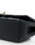 Caviar Quilted Mini Top Handle Rectangular Flap Black