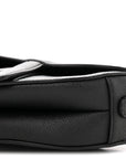 Grained Calfskin Mini Saddle Bag Black