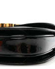 Patent Calfskin Triomphe Mini Besace Clea Black